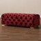 Baxton Studio Avara Velvet Upholstered Gold Finished Tufted Bench Ottoman 154-9367 - alternate 2